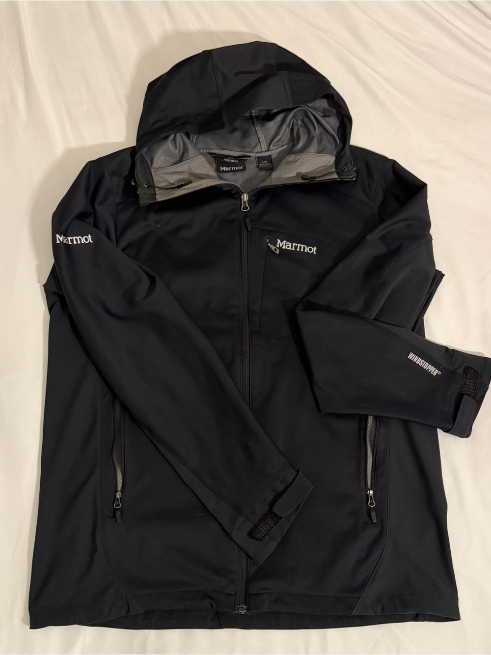 Marmot mens goretex windstopper soft shell hooded jacket